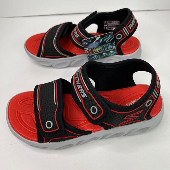 Sketchers Boys Hypno-Splash Light Up Sandals New Size 2 #554 - Picture 5 of 11